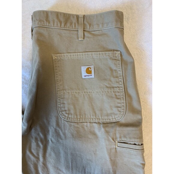 Carhartt Men's 36 X 33.5 Relaxed Fit  Khaki Work Pants - Picture 4 of 8